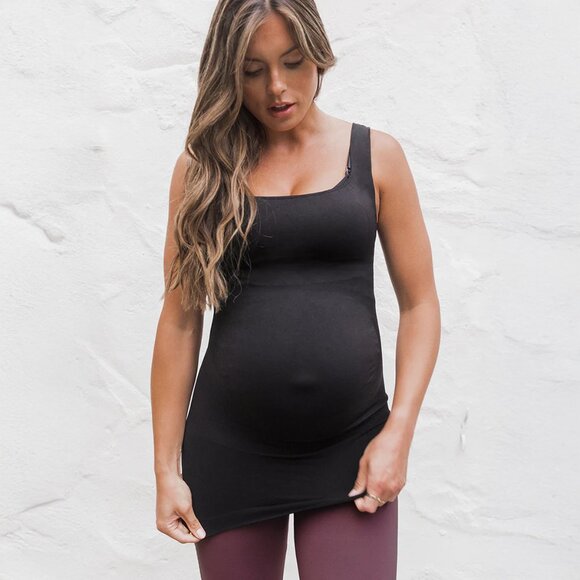 Blanqi Black Everyday Maternity Belly Support Tank Top size XXL - Picture 1 of 6